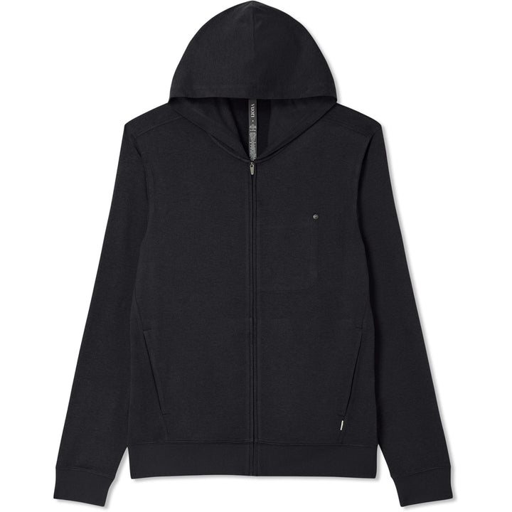 Vuori Ponto Full Zip Hoodie - Men's Black Heather