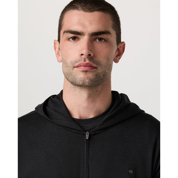 Vuori Ponto Full Zip Hoodie - Men's Black Heather