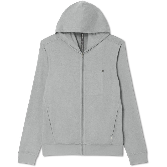 Vuori Ponto Full Zip Hoodie - Men's Driftwood Heather