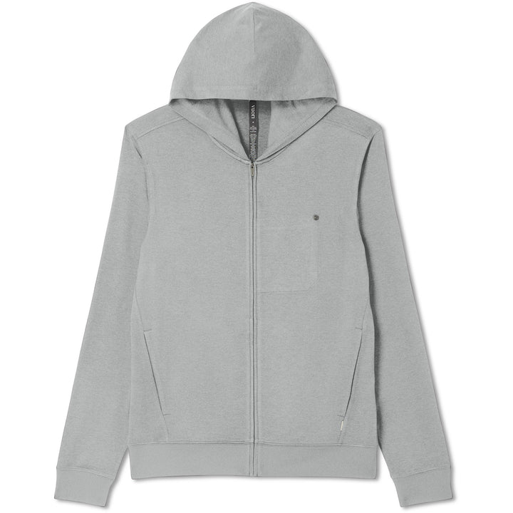 Vuori Ponto Full Zip Hoodie - Men's Driftwood Heather