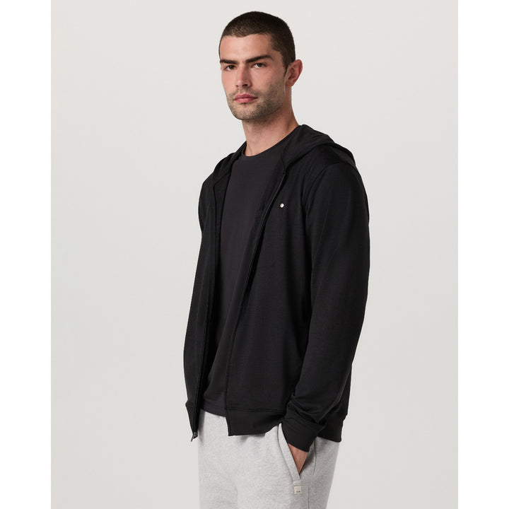 Vuori Ponto Full Zip Hoodie - Men's Black Heather