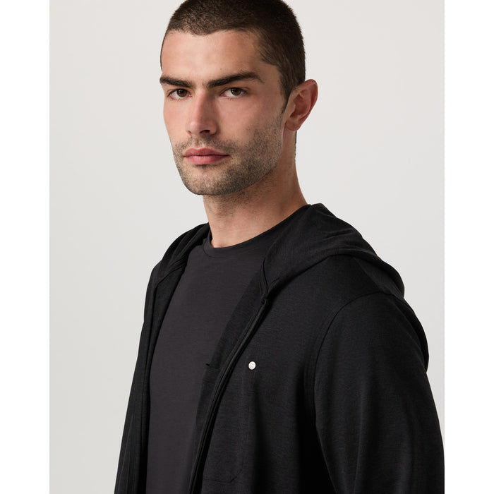 Vuori Ponto Full Zip Hoodie - Men's Black Heather