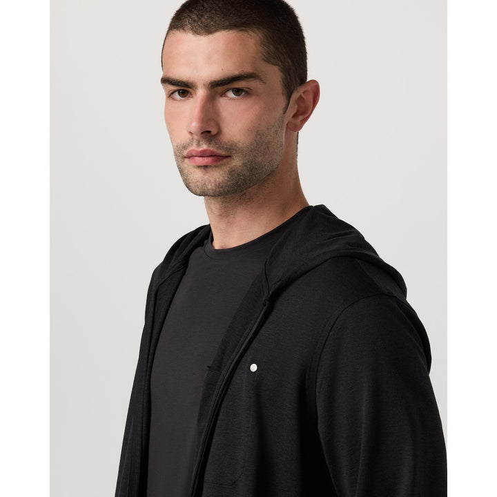 Vuori Ponto Full Zip Hoodie - Men's Black Heather