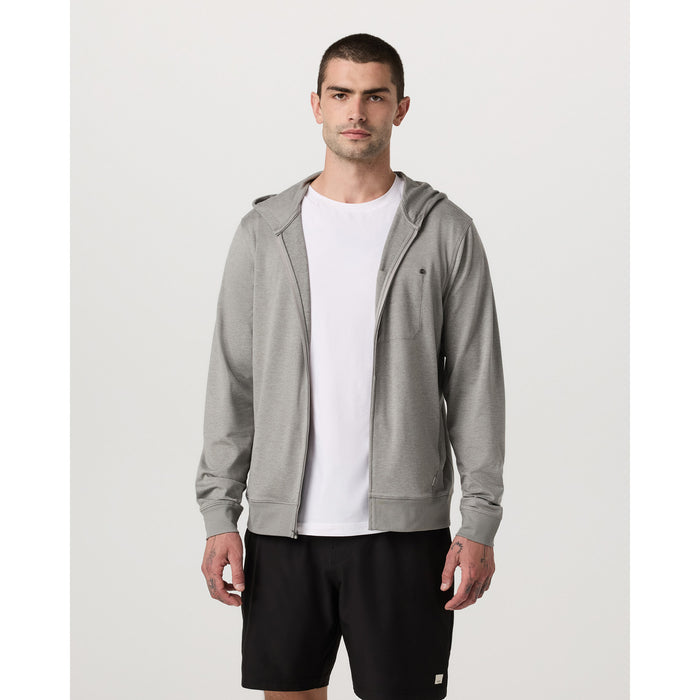 Vuori Ponto Full Zip Hoodie - Men's Driftwood Heather
