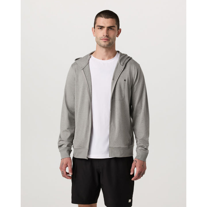 Vuori Ponto Full Zip Hoodie - Men's Driftwood Heather