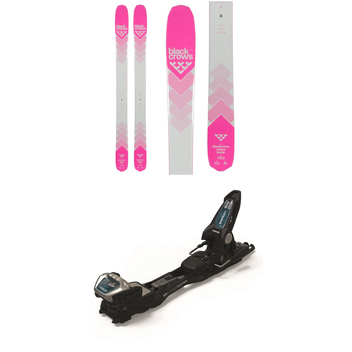 Black Crows Anima Birdie Skis - Women's + Marker Baron EPF 13 S Alpine Touring Ski Bindings