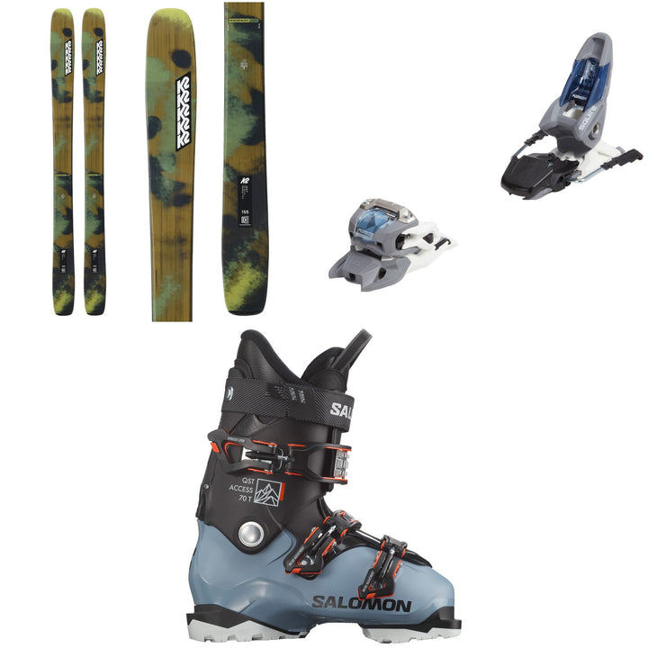 K2 Mindbender Team Skis + Marker Squire 11 Ski Bindings + Salomon QST Access 70 T GW Ski Boots - Kids'