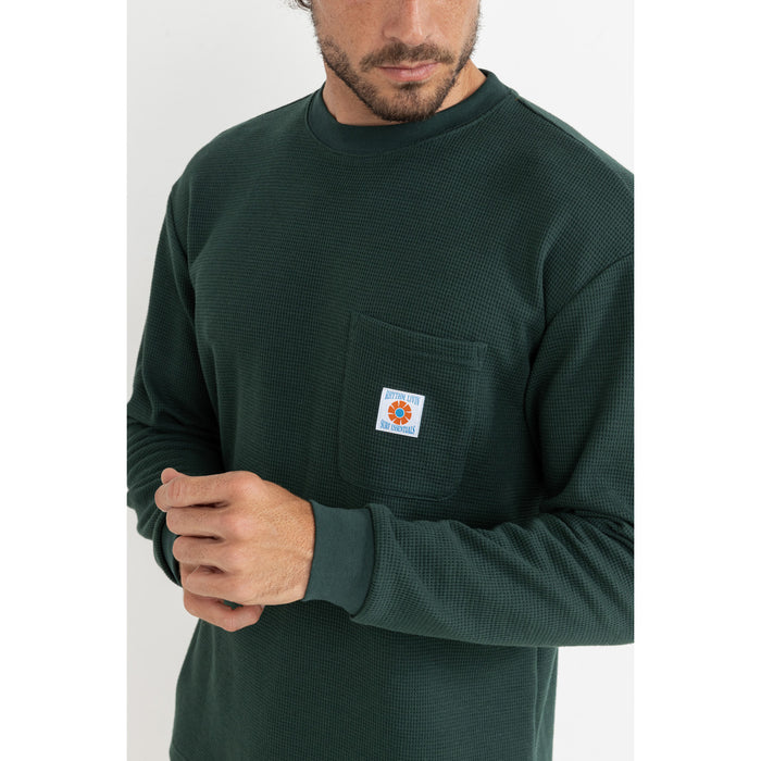 Rhythm Vintage Pocket Long-Sleeve Waffle T-Shirt - Men's Pine