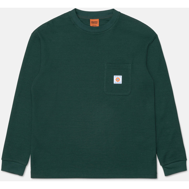 Rhythm Vintage Pocket Long-Sleeve Waffle T-Shirt - Men's Pine