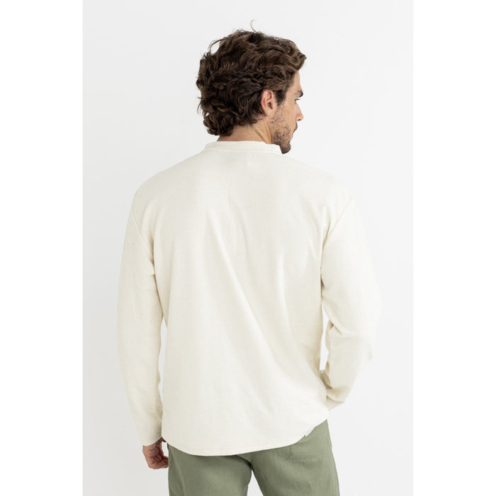 Rhythm Vintage Terry Long-Sleeve Henley T-Shirt - Men's Natural