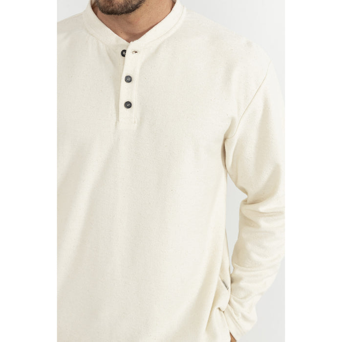 Rhythm Vintage Terry Long-Sleeve Henley T-Shirt - Men's Natural