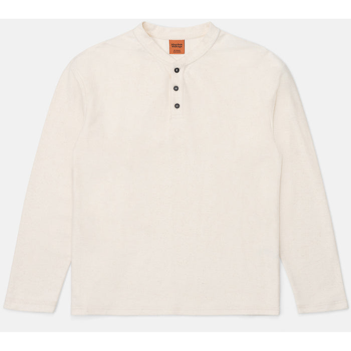 Rhythm Vintage Terry Long-Sleeve Henley T-Shirt - Men's Natural