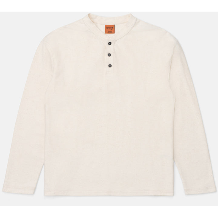 Rhythm Vintage Terry Long-Sleeve Henley T-Shirt - Men's Natural