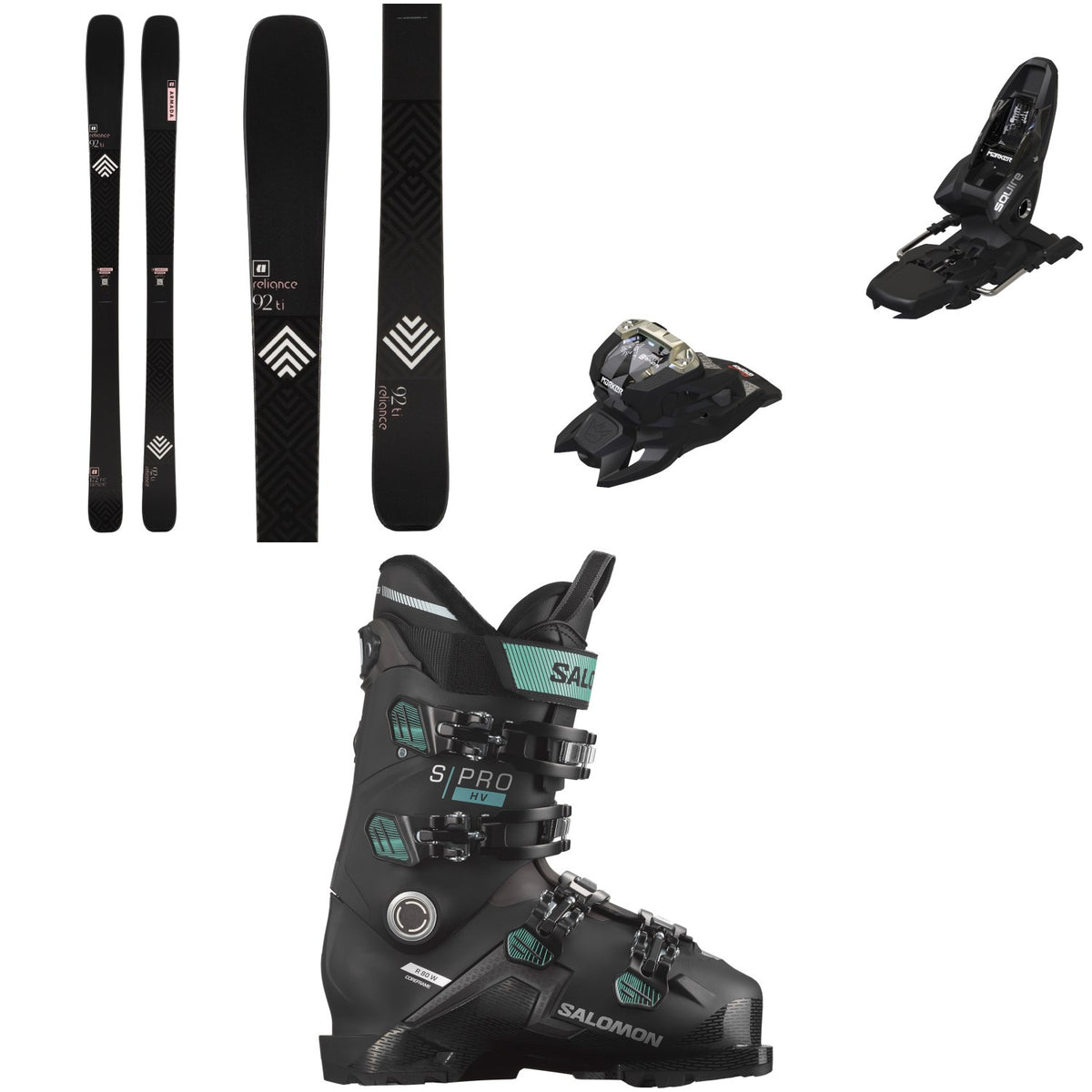 Armada Reliance 92 Ti Skis + Marker Squire 11 Ski Bindings + Salomon S/PRO HV R 80 Ski Boots - Women's