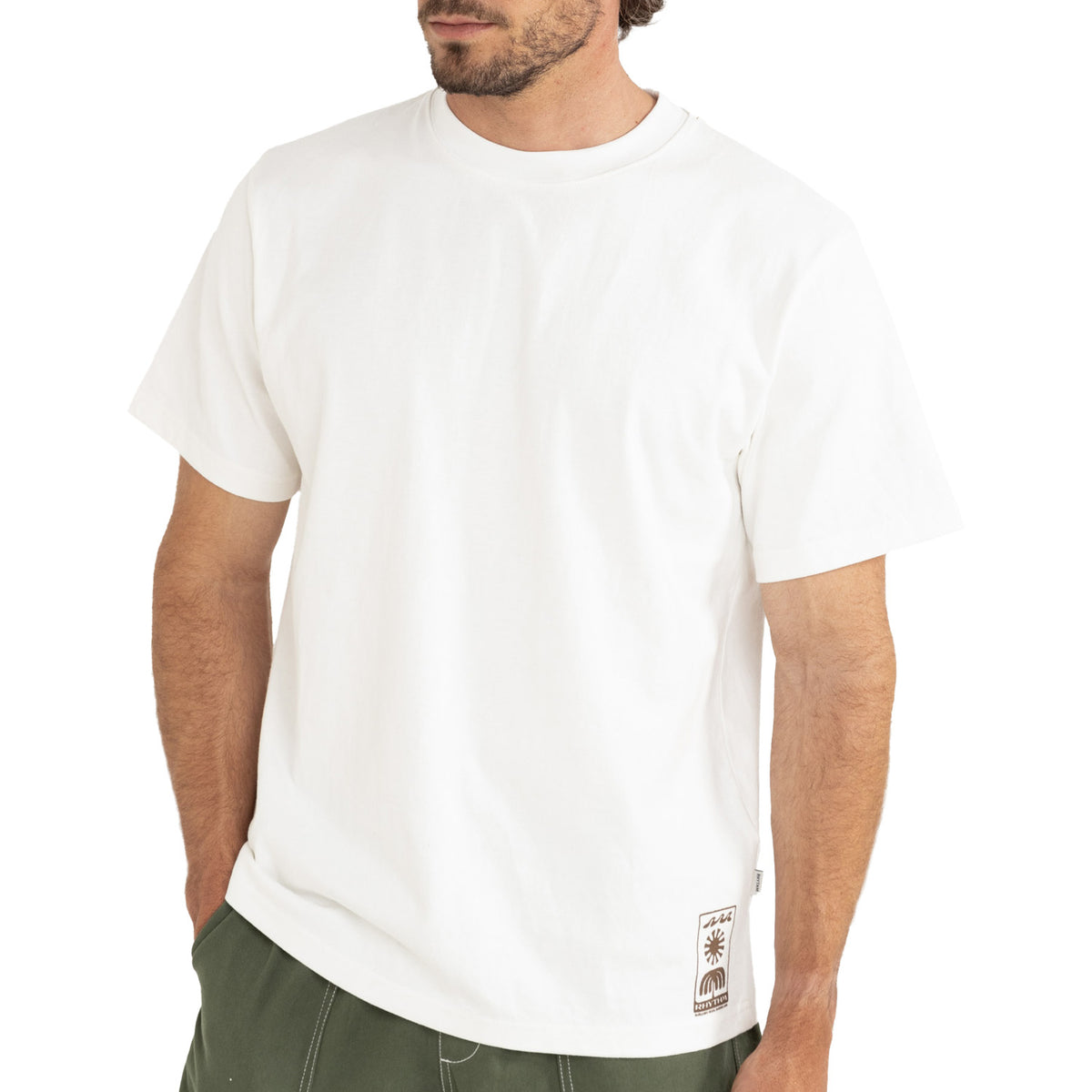 Rhythm Flagship Vintage Short-Sleeve T-Shirt - Men's Ecru