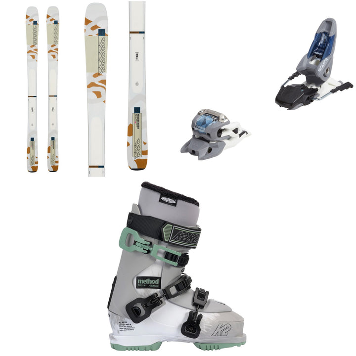 K2 Mindbender 89 TI W Skis - Women's + Marker Squire 11 Ski Bindings + K2 FL3X Method Pro W Ski Boots - Women's