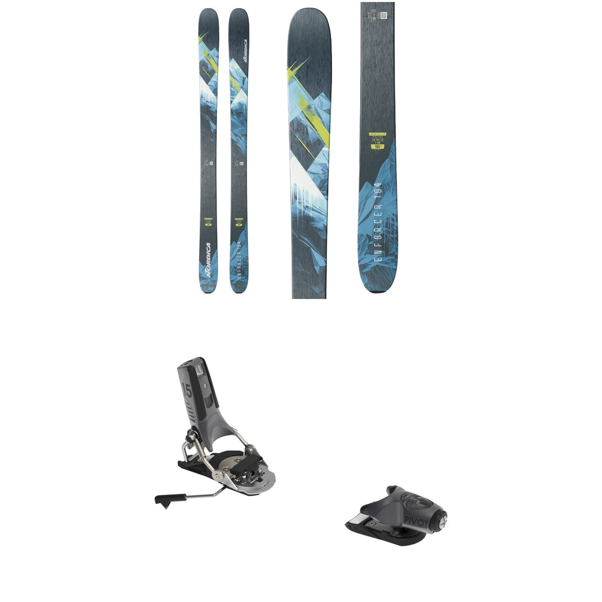 Nordica Enforcer 104 Skis + Look Pivot 2.0 15 GW Ski Bindings 2026