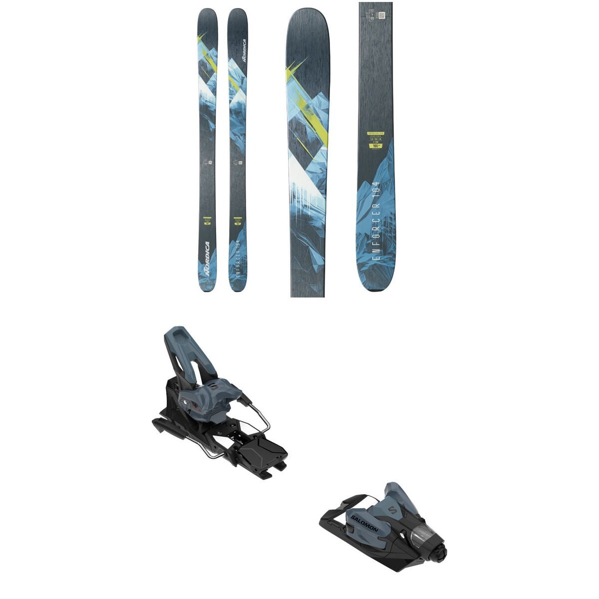 Nordica Enforcer 104 Skis + Salomon Strive 14 GW Ski Bindings
