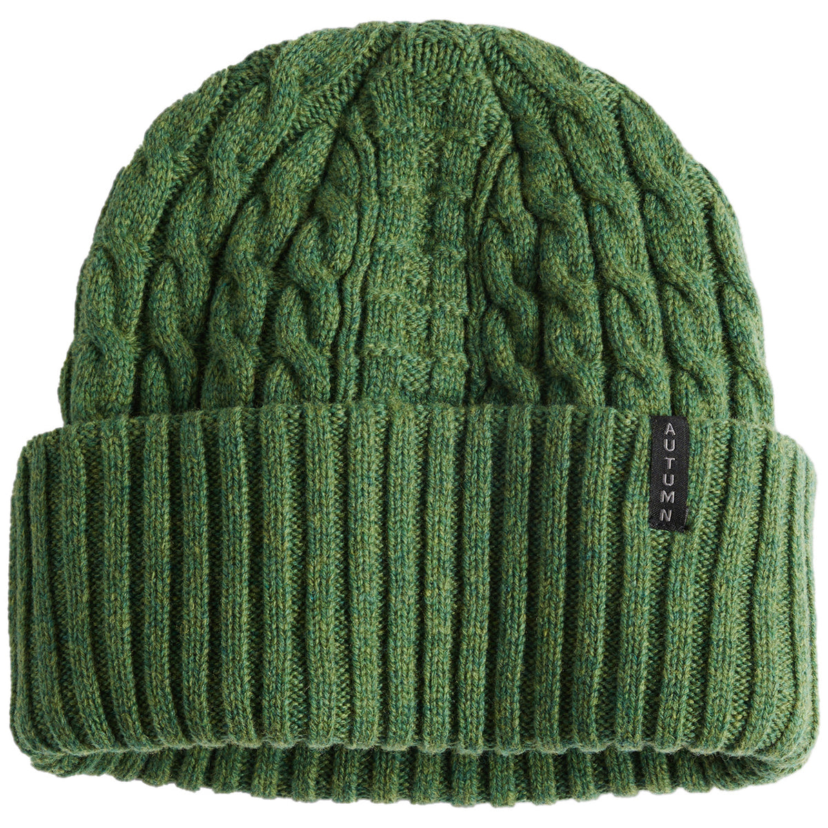 Autumn Cable Knit Beanie Green