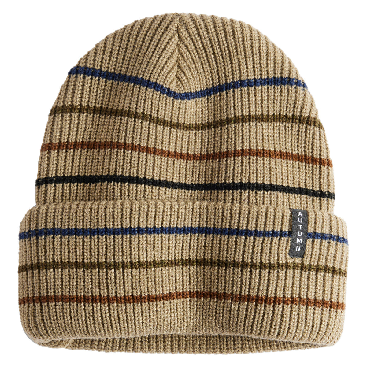Autumn Multi Stripe Beanie Chinchilla