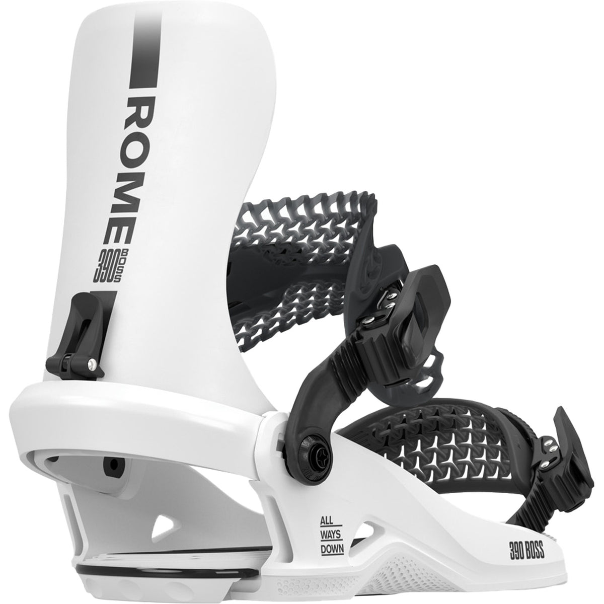 Rome 390 Boss HW Snowboard Bindings 2026 White