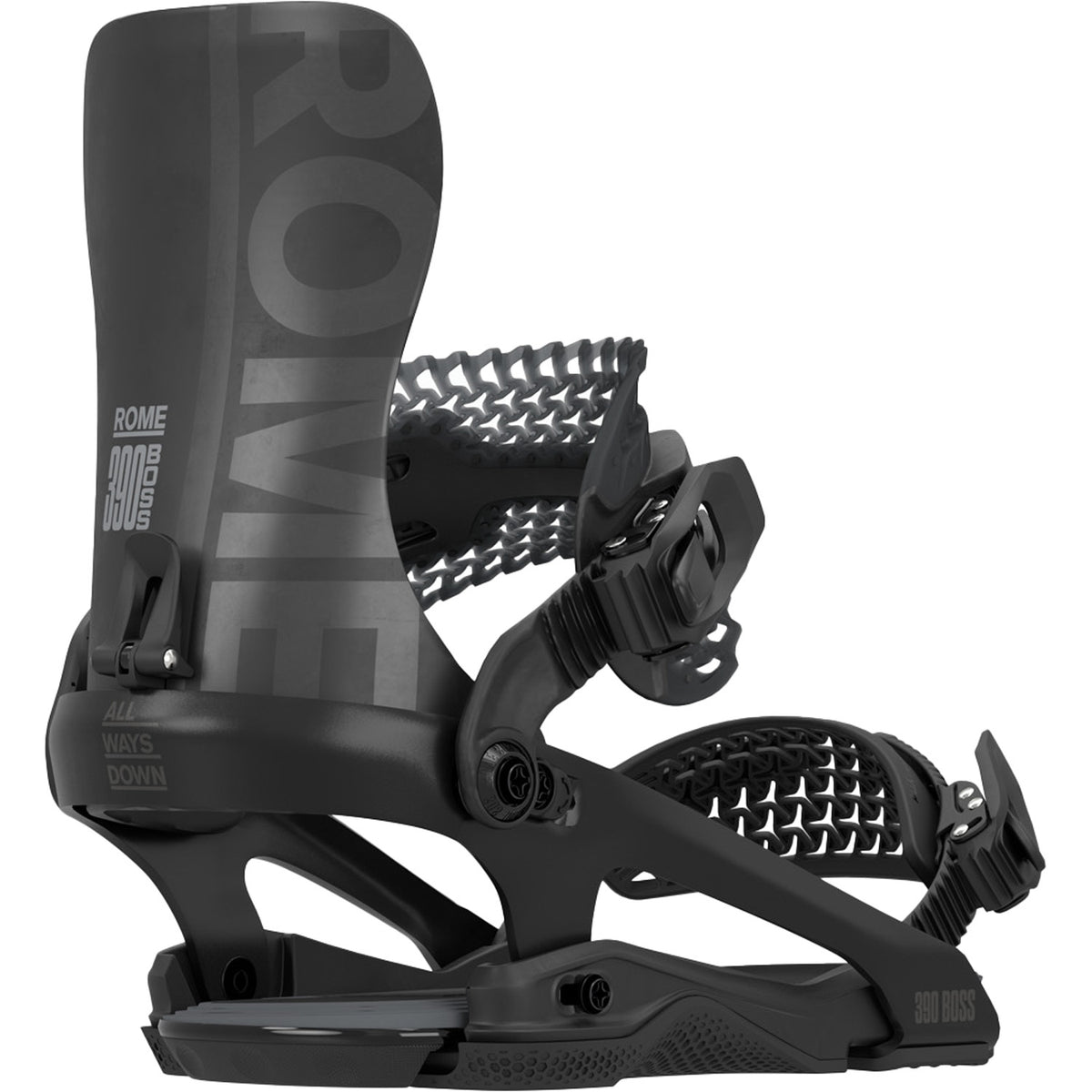 Rome 390 Boss FW Snowboard Bindings 2026 Black