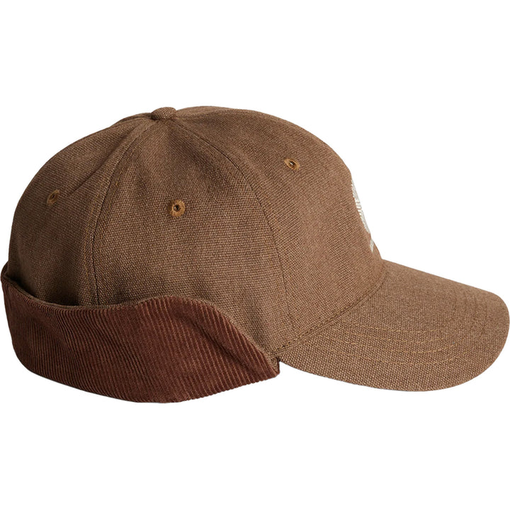 Autumn Washed Canvas Flap Cap Light Brown
