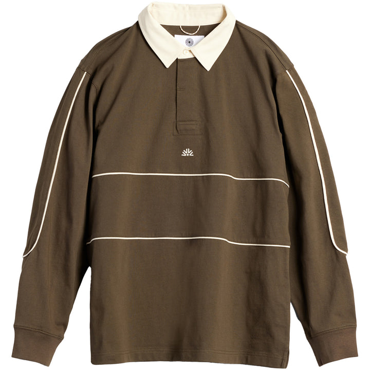 Autumn Piping Rugby Shirt - Men's Army