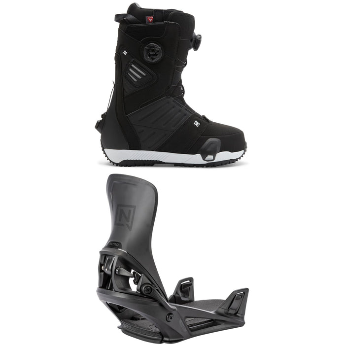 DC Judge Step On Snowboard Boots + Nitro Step On Snowboard Bindings 2026