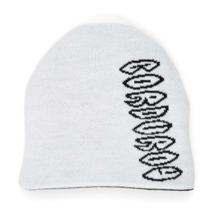 Corduroy Cobweb Reversible Skully Beanie Black
