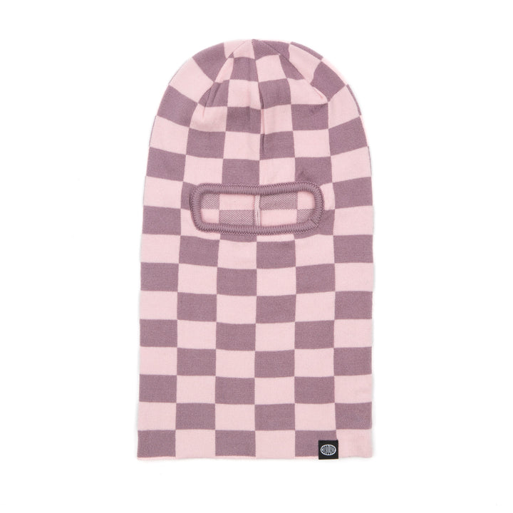 Corduroy Checkmate Ski Mask Beanie Pink