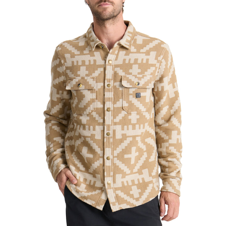 Roark Nordsman Jacquard Long-Sleeve Flannel - Men's Light Khaki