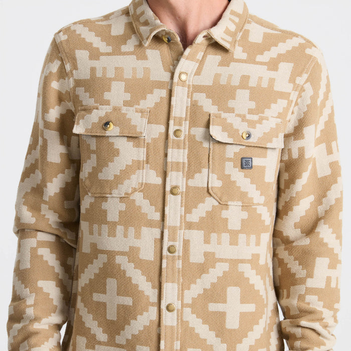 Roark Nordsman Jacquard Long-Sleeve Flannel - Men's Light Khaki