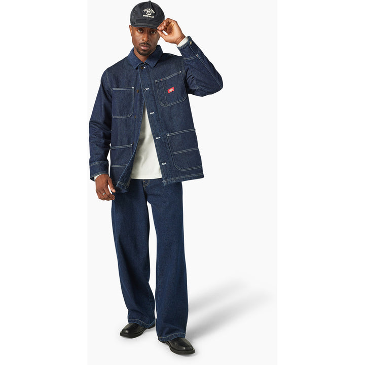 Dickies Denim Blanket Lined Chore Coat - Men's Rinsed Indigo Blue