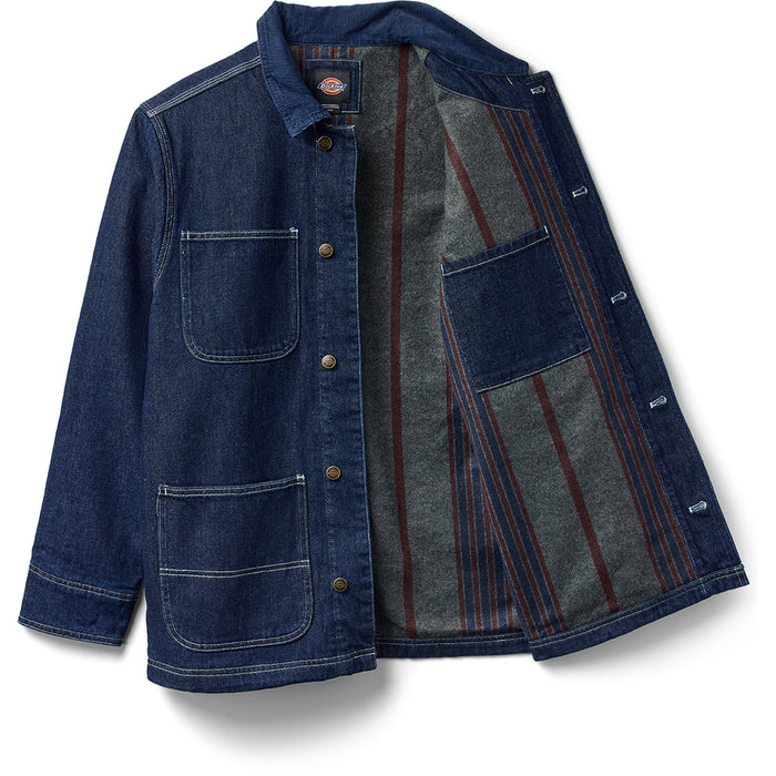 Dickies Denim Blanket Lined Chore Coat - Men's Rinsed Indigo Blue