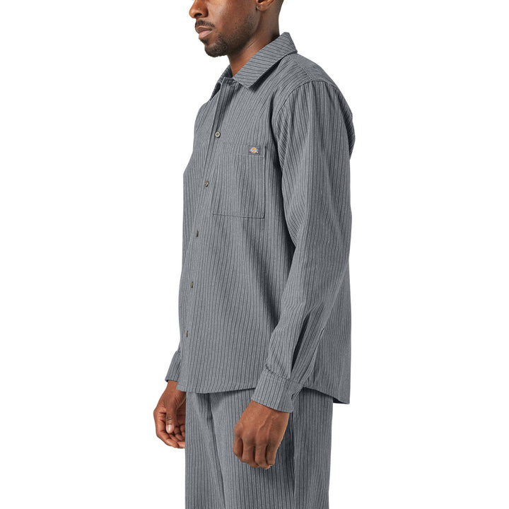 Dickies Lima Pinstripe Long-Sleeve Shirt - Men's Charcoal