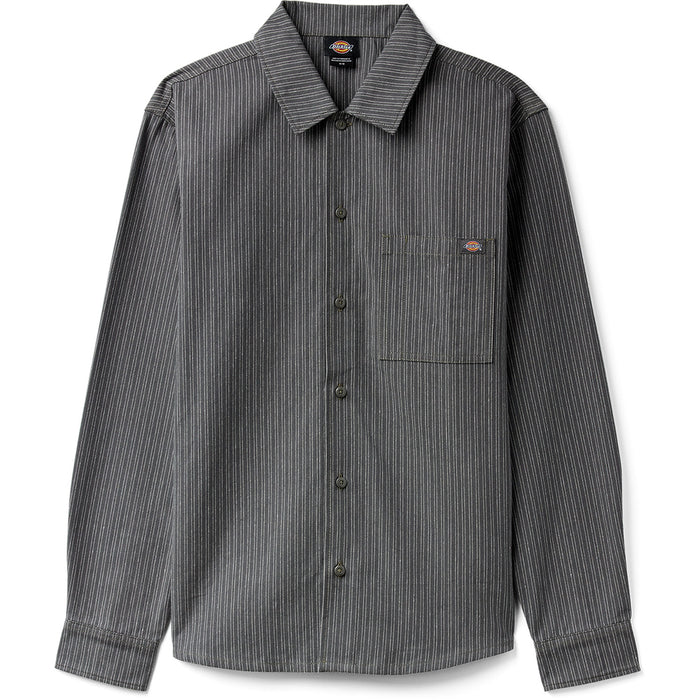 Dickies Lima Pinstripe Long-Sleeve Shirt - Men's Charcoal