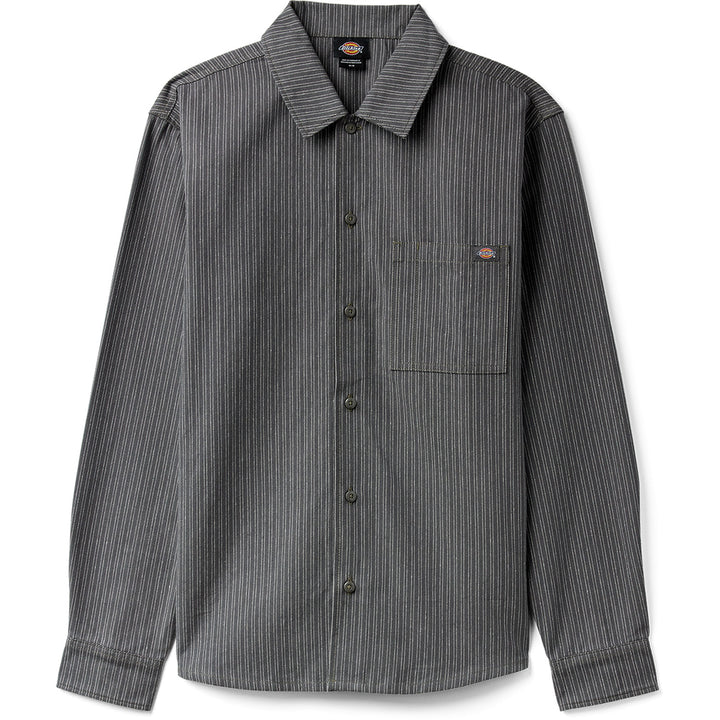 Dickies Lima Pinstripe Long-Sleeve Shirt - Men's Charcoal