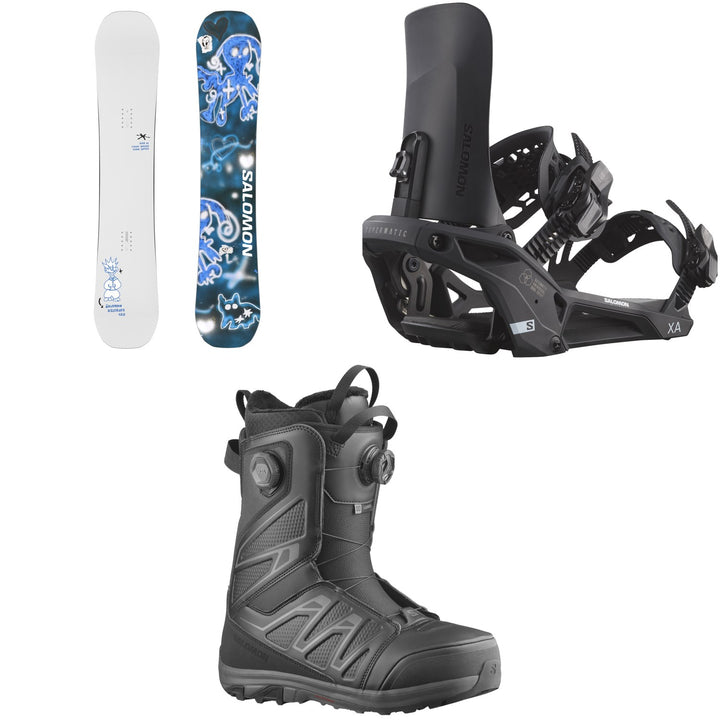 Salomon Abstract Snowboard + XA Supermatic Snowboard Bindings + Launch Boa SJ Boa Snowboard Boots 2026