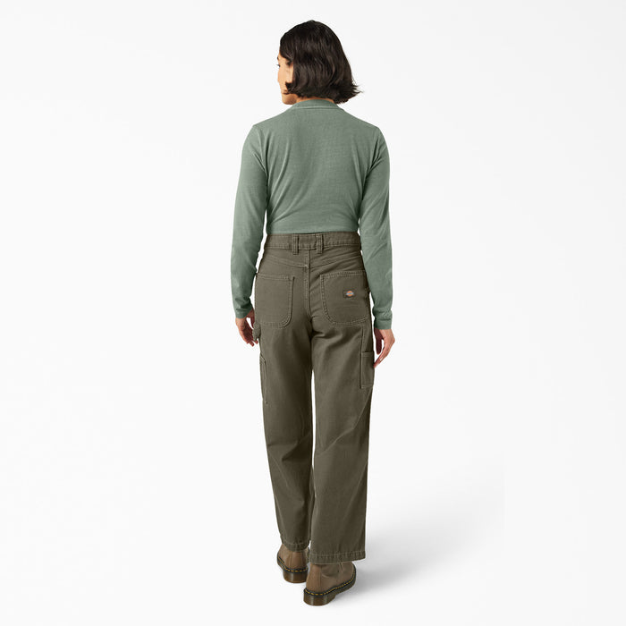 Dickies Double Knee Canvas Pants - Women's Military Green
