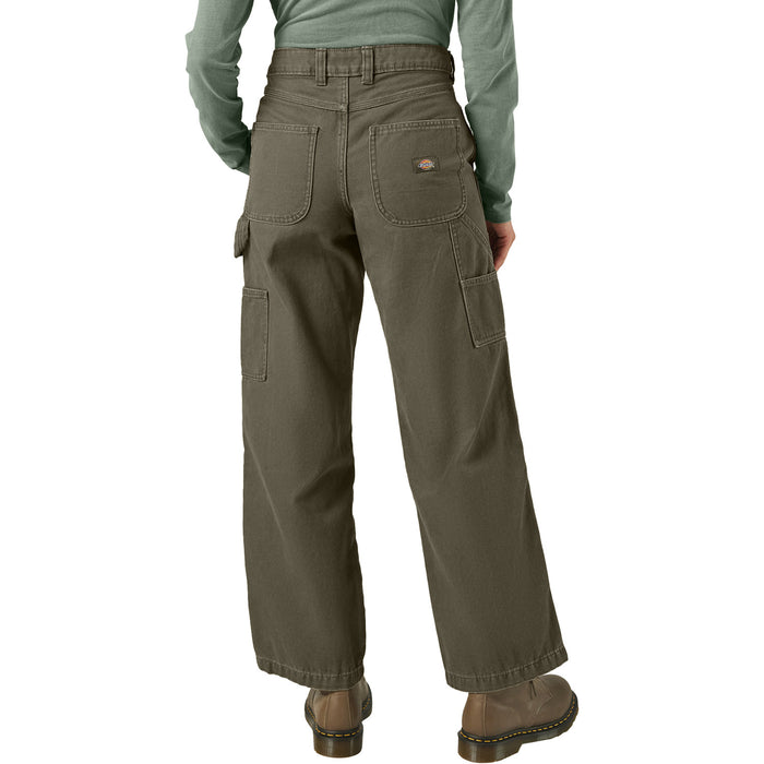 Dickies Double Knee Canvas Pants - Women's Military Green
