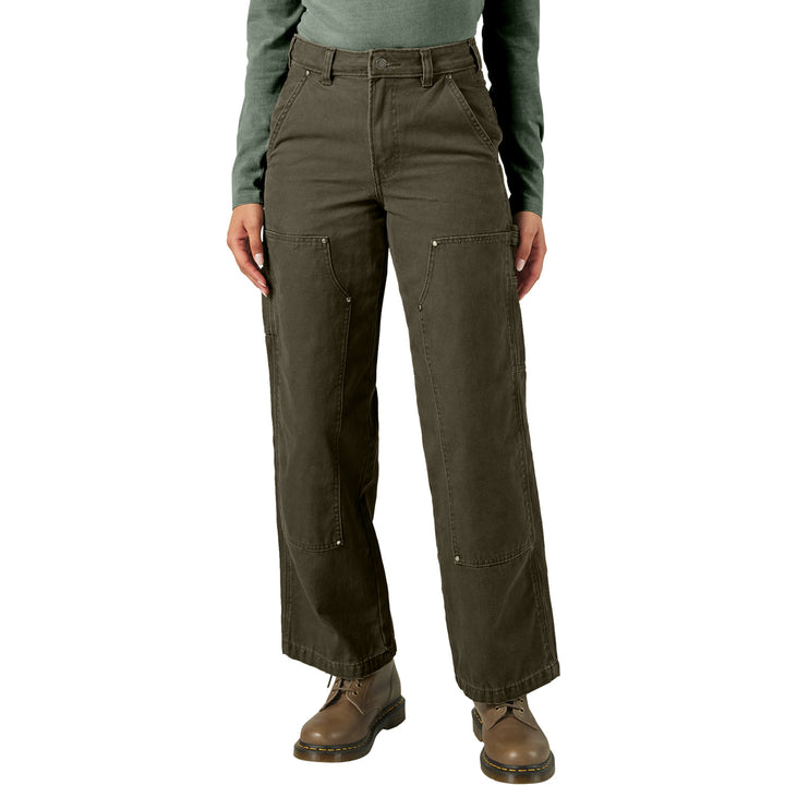 Dickies Double Knee Canvas Pants - Women's Military Green