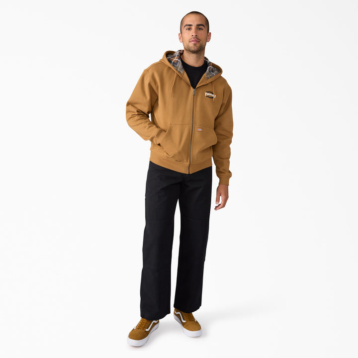 Dickies Thrasher X Dickies Zip Through Hoodie - Men's Brown Duck