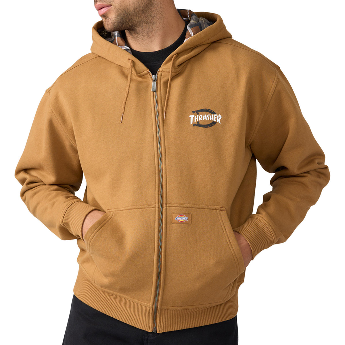 Dickies Thrasher X Dickies Zip Through Hoodie - Men's Brown Duck