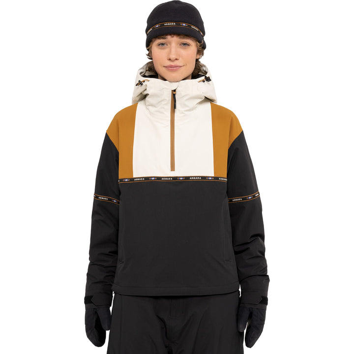 Armada Madaket 2L Insulated Anorak - Women's Golden Brown/Black/Cream