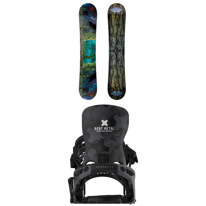 GNU Finest Asym C2X Snowboard + Bent Metal Lightning Supermatic Snowboard Bindings 2026