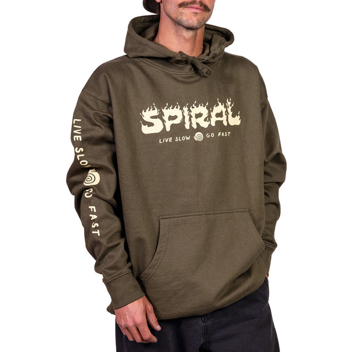 Spiral Wax Co. Waxer Hoodie - Unisex Olive
