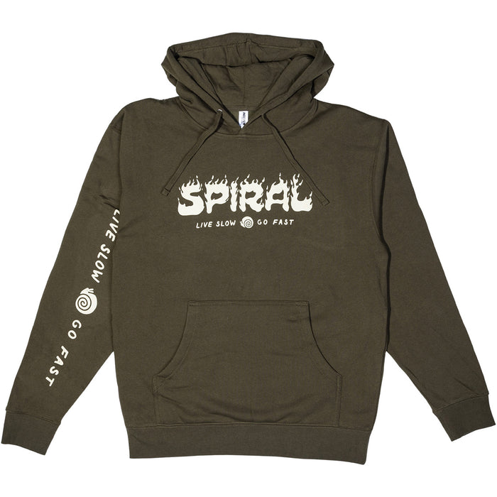 Spiral Wax Co. Waxer Hoodie - Unisex Olive