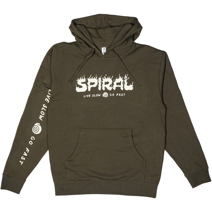 Spiral Wax Co. Waxer Hoodie - Unisex Olive