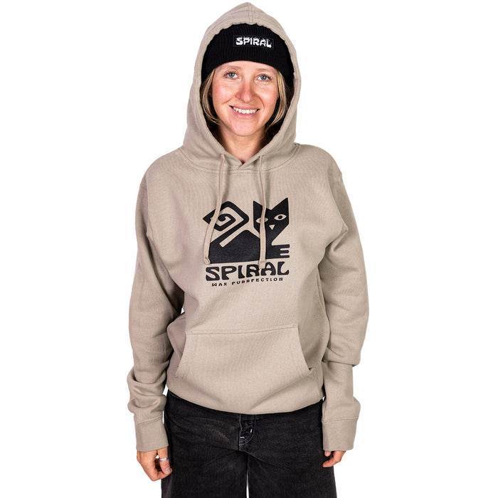 Spiral Wax Co. Cat Hoodie - Unisex Grey